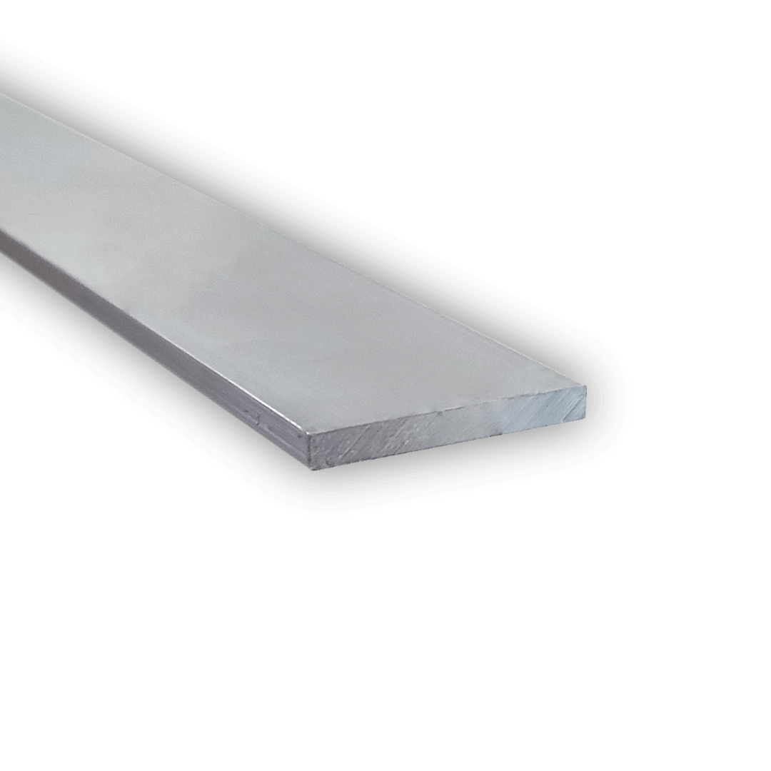 barra retangular em alumínio